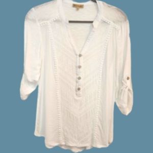 Democracy off white 3/4 sleeves top like new S